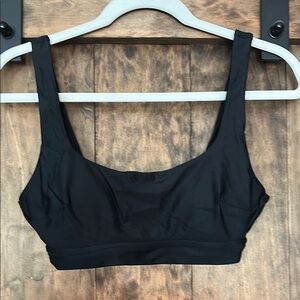 Aerie Black Bikini Scoop Neck Swimwear